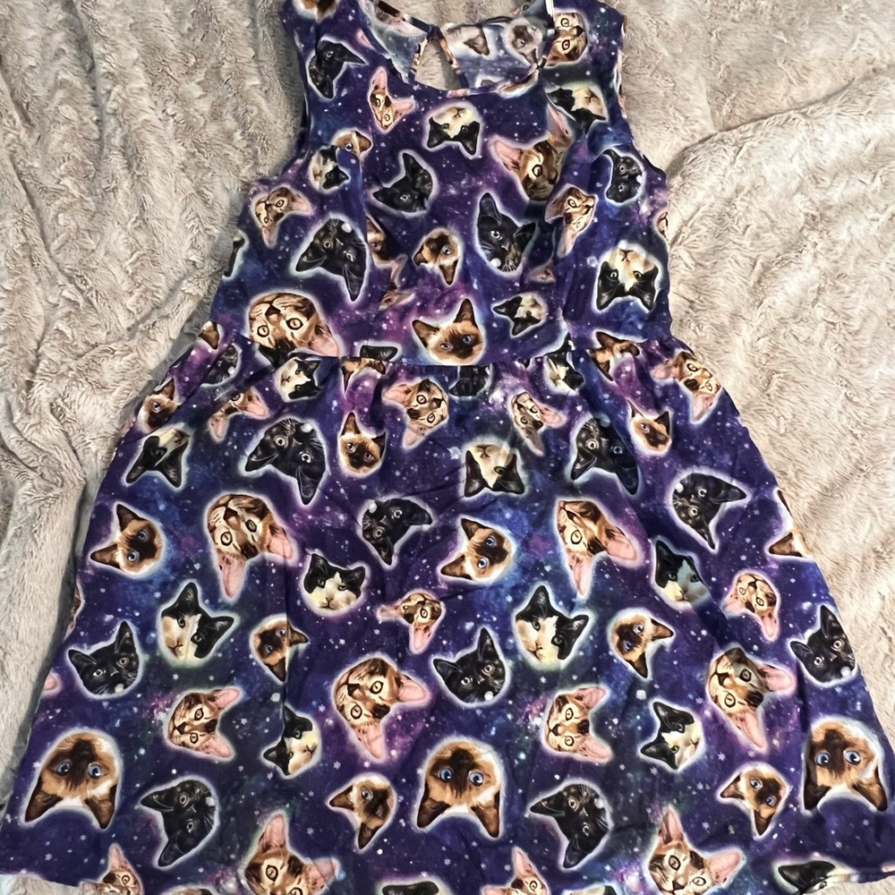 Space Cat Sleeveless Dress